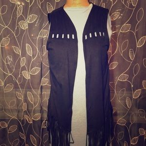 Swede black fest with tassels